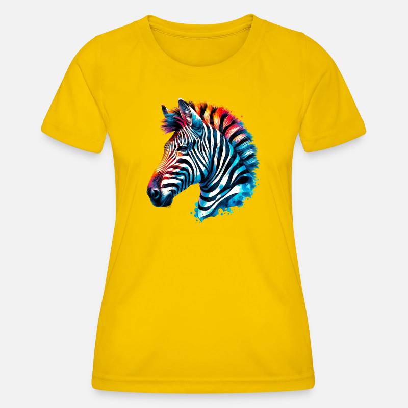 Zebra - Women's Functional T-Shirt - egg yellow