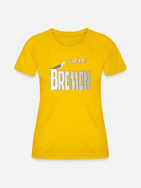 Bremen Möwe & Moin Design - Frauen Funktions-T-Shirt - Eigelb