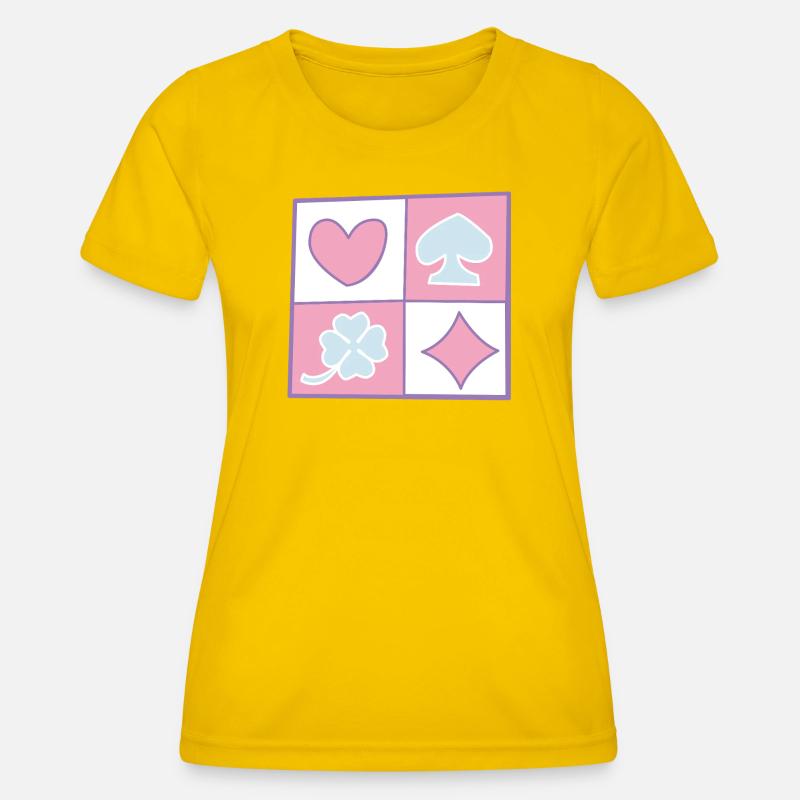 Checkerboard by helfspawn - Women's Functional T-Shirt - egg yellow