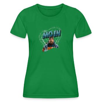 Moin Matrose - Frauen Funktions-T-Shirt - Kelly Green - Vorne - AI Model Female 172 dark (172cm)