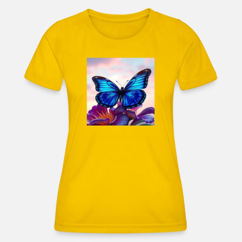 Butterfly - Women's Functional T-Shirt - egg yellow