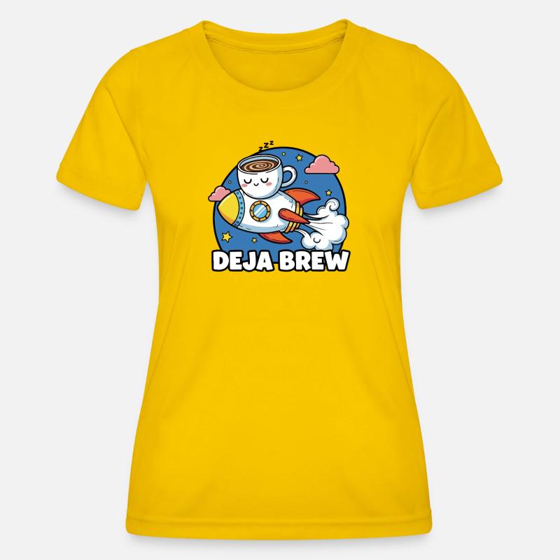 Caffeine Launch - Women's Functional T-Shirt - egg yellow