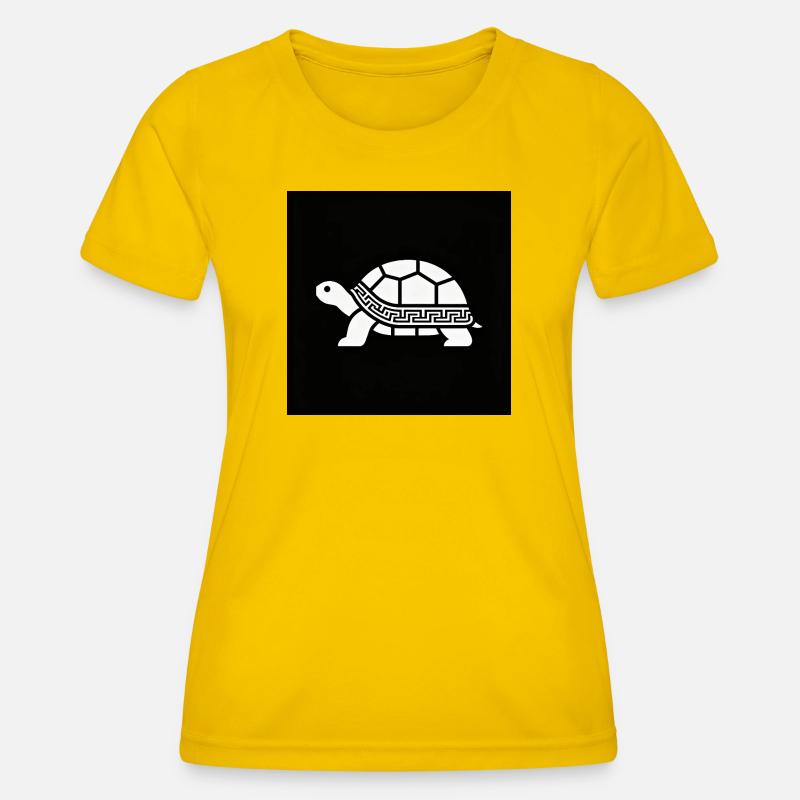 Geometric turtle with pattern - Women's Functional T-Shirt - egg yellow
