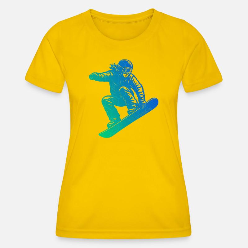 Direct Snowboard Statement - Women's Functional T-Shirt - egg yellow