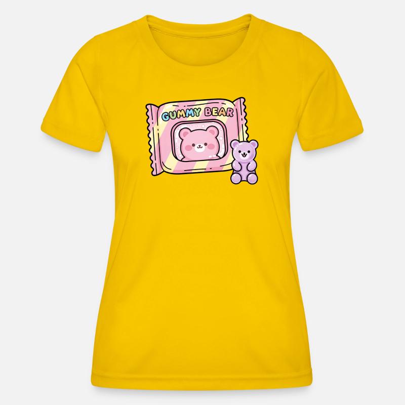 Gummy Bear Candy Pop Illustration - Women's Functional T-Shirt - egg yellow