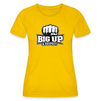 Night & Day Big Up & Respect - Women's Functional T-Shirt - egg yellow - Front - AI Model Female 172 dark (172cm)