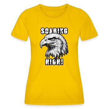 Golden Eagle Soaring High Liberty - Women's Functional T-Shirt - egg yellow - Front - AI Model Female 172 dark (172cm)