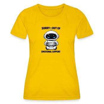 Snack Bot Küchenfreund - Frauen Funktions-T-Shirt - Eigelb - Vorne - AI Model Female 172 dark (172cm)