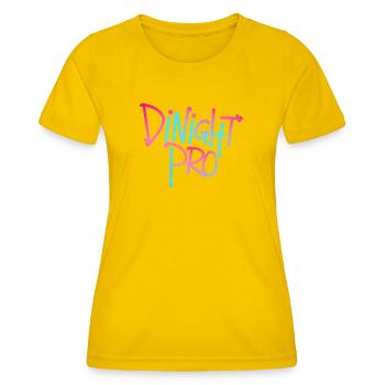 Dinight Pro Neon Gradient - Women's Functional T-Shirt - egg yellow - Front - AI Model Female 172 dark (172cm)