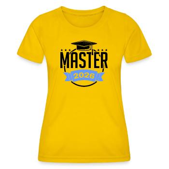 Master 2026 Diplôme - T-shirt sport Femme - jaune d'œuf - Devant - AI Model Female 172 dark (172cm)