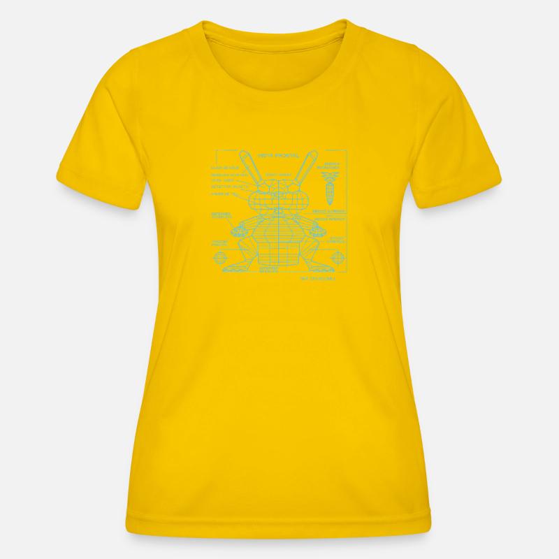 Robot Rabbit - Women's Functional T-Shirt - egg yellow