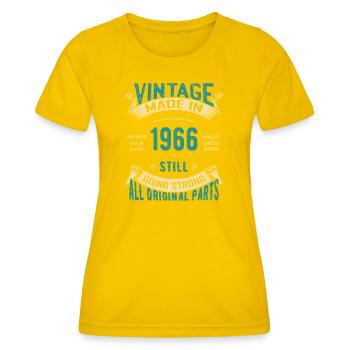Vintage 1966 immer noch stark - Frauen Funktions-T-Shirt - Eigelb - Vorne - AI Model Female 172 dark (172cm)