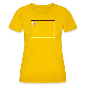 Missing Image – File Not Found Querformat - Frauen Funktions-T-Shirt - Eigelb - Vorne - AI Model Female 172 dark (172cm)