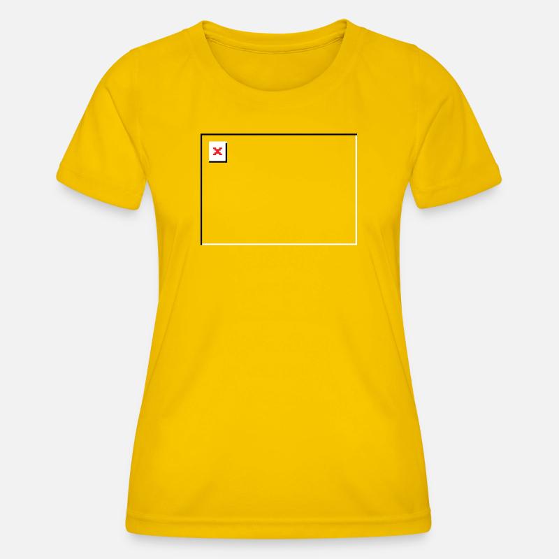 Missing Image – File Not Found Querformat - Frauen Funktions-T-Shirt - Eigelb