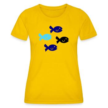 Pisces Silhouette - Women's Functional T-Shirt - egg yellow - Front - AI Model Female 172 dark (172cm)