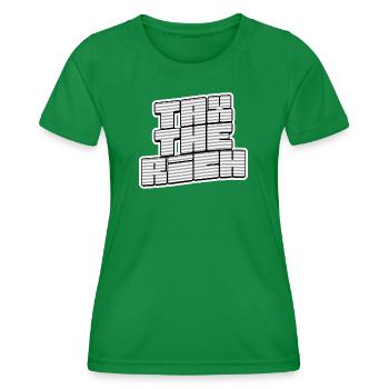 Taxer les riches - T-shirt sport Femme - vert - Devant - AI Model Female 172 dark (172cm)