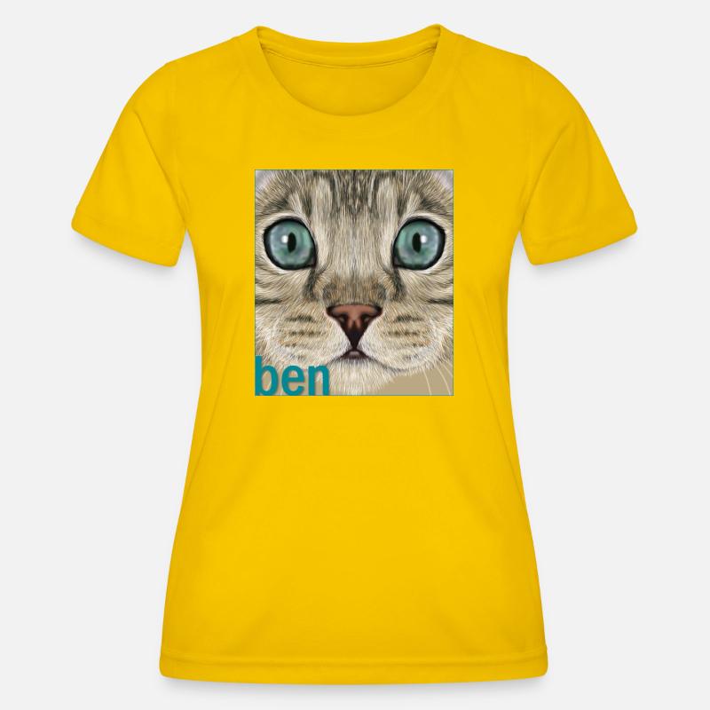 Bengal cat - Women's Functional T-Shirt - egg yellow