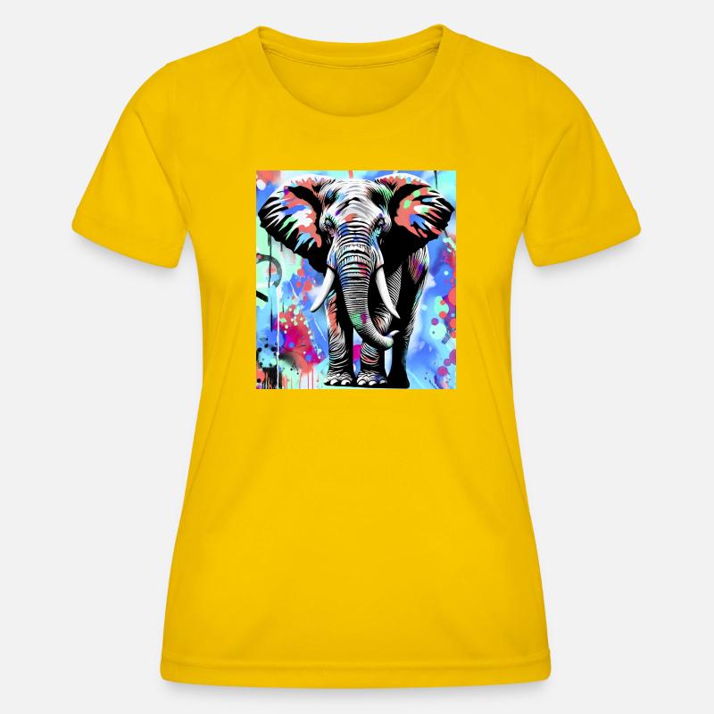 elephant - Women's Functional T-Shirt - egg yellow