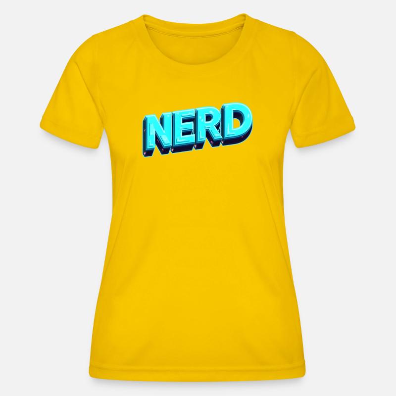 Nerd Neon 3D Retro - Women's Functional T-Shirt - egg yellow