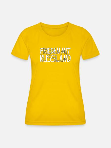 FRIEDEN MIT RUSSLAND - Frauen Funktions-T-Shirt - Eigelb