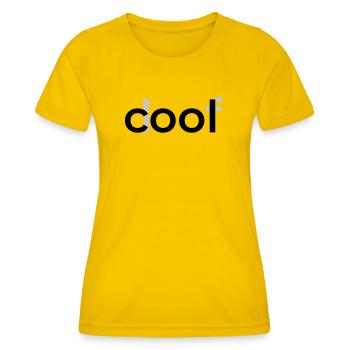 cool doof - Frauen Funktions-T-Shirt - Eigelb - Vorne - AI Model Female 172 dark (172cm)