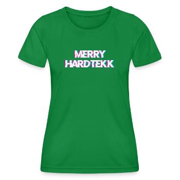 Hardtekk Tekk - Frauen Funktions-T-Shirt - Kelly Green - Vorne - AI Model Female 172 dark (172cm)