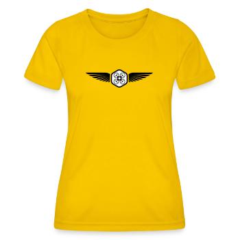 UAV PILOT - Frauen Funktions-T-Shirt - Eigelb - Vorne - AI Model Female 172 dark (172cm)