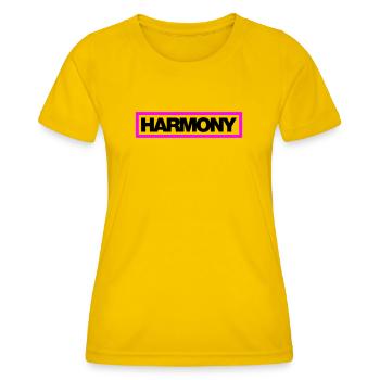 Typo HARMONY Contour 2C - T-shirt sport Femme - jaune d'œuf - Devant - AI Model Female 172 dark (172cm)