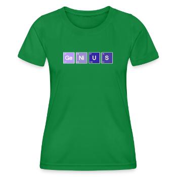 Genius Nerd Geek - T-shirt sport Femme - vert - Devant - AI Model Female 172 dark (172cm)