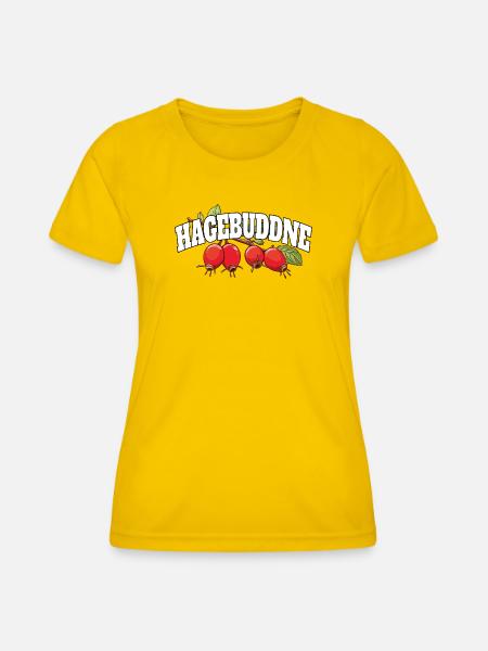 Hagebuddne - Wortspiel Meme Spruch - Frauen Funktions-T-Shirt - Eigelb