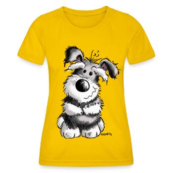Süßer Schnauzer - Frauen Funktions-T-Shirt - Eigelb - Vorne - AI Model Female 172 dark (172cm)