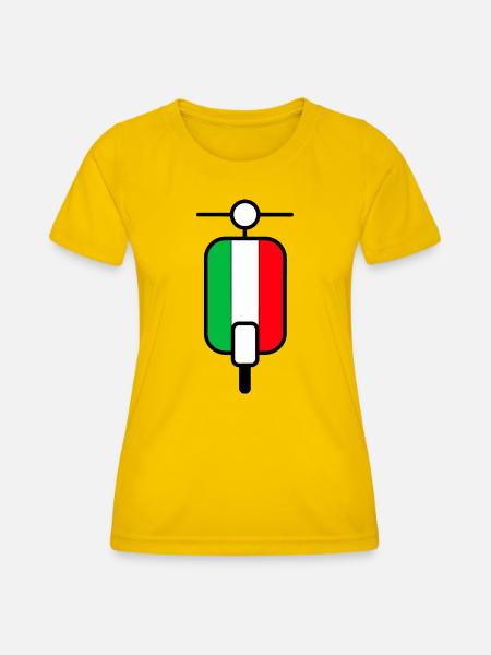 Scooter Roller Italien - Frauen Funktions-T-Shirt - Eigelb