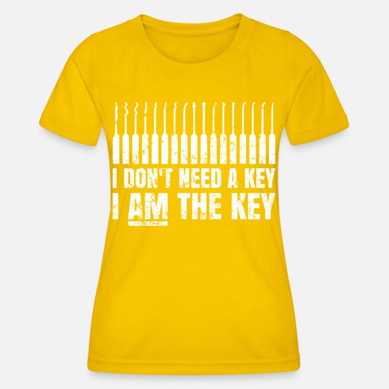 Lockpicking Lock Picking Tool - Women's Functional T-Shirt - egg yellow