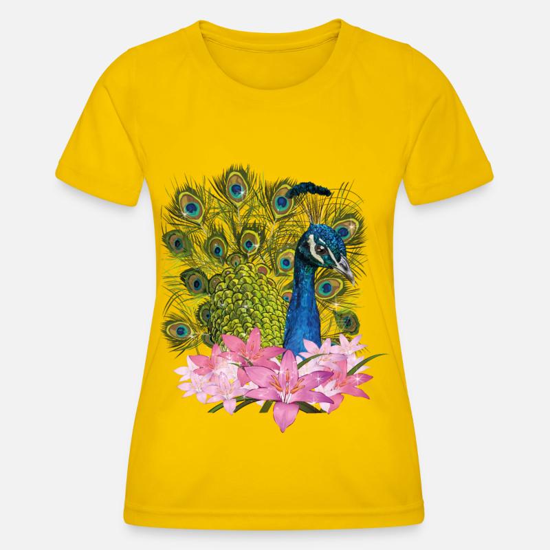 Peacock - Women's Functional T-Shirt - egg yellow