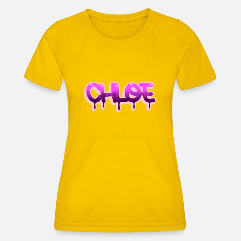 Graffiti name Chloe - Women's Functional T-Shirt - egg yellow