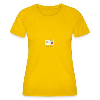 Umzugshelfer - großes Dankeschön! - Frauen Funktions-T-Shirt - Eigelb - Vorne - AI Model Female 172 dark (172cm)