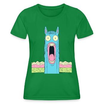Cry Horse - Frauen Funktions-T-Shirt - Kelly Green - Vorne - AI Model Female 172 dark (172cm)