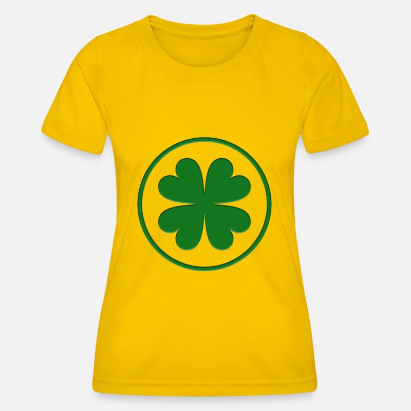 Ein Kleeblatt oder so - A shamrock or something - Frauen Funktions-T-Shirt - Eigelb