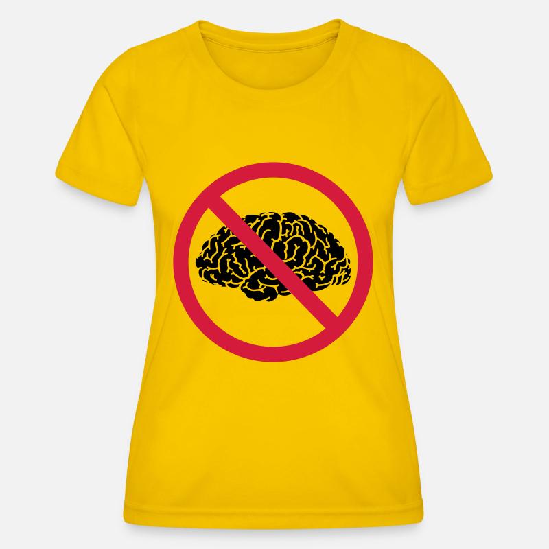 no brains allowed - Women's Functional T-Shirt - egg yellow