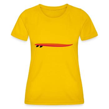 SURFING - Frauen Funktions-T-Shirt - Eigelb - Vorne - AI Model Female 172 dark (172cm)