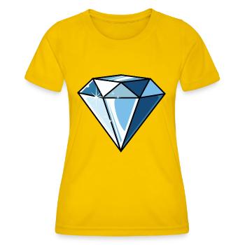 Diamant - T-shirt sport Femme - jaune d'œuf - Devant - AI Model Female 172 dark (172cm)