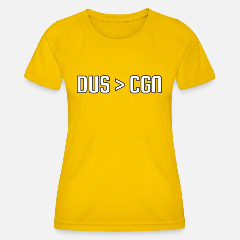 Dusseldorf > Cologne - Women's Functional T-Shirt - egg yellow