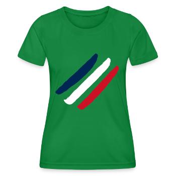 Frankreich Flagge - Frauen Funktions-T-Shirt - Kelly Green - Vorne - AI Model Female 172 dark (172cm)