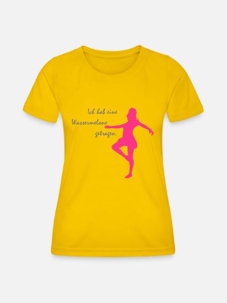 dancing dirty - Frauen Funktions-T-Shirt - Eigelb