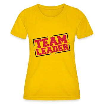 team_leader_rm2 - Frauen Funktions-T-Shirt - Eigelb - Vorne - AI Model Female 172 dark (172cm)