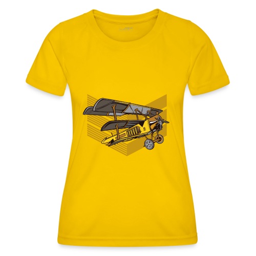 Steampunk biplane - Women's Functional T-Shirt