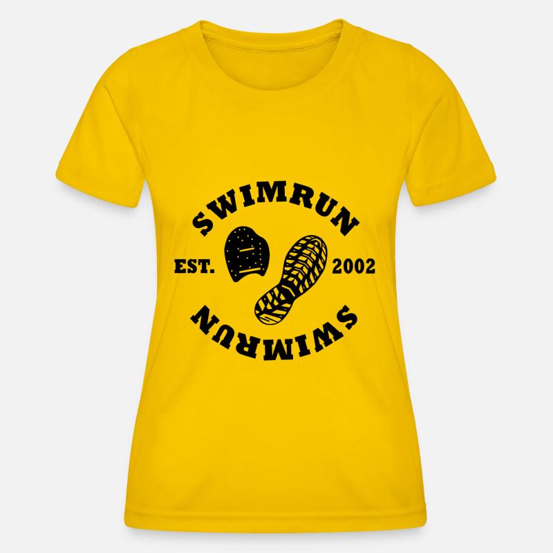 SWIMRUN est.2002 - Women's Functional T-Shirt - egg yellow