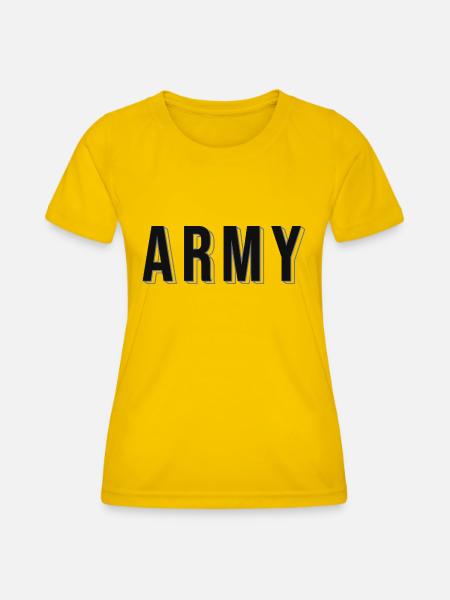 army - Frauen Funktions-T-Shirt - Eigelb