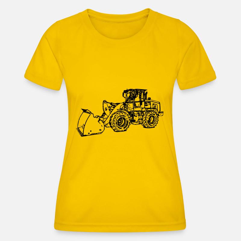 Wheel loader wheel loader black - Women's Functional T-Shirt - egg yellow