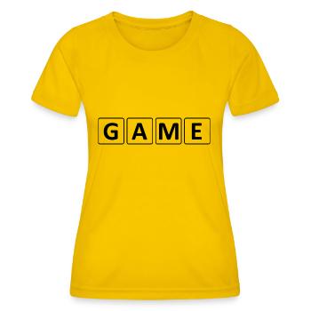 Game Gaming PC - Frauen Funktions-T-Shirt - Eigelb - Vorne - AI Model Female 172 dark (172cm)